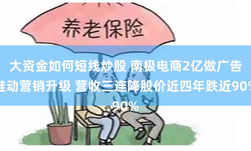 大资金如何短线炒股 南极电商2亿做广告推动营销升级 营收三连降股价近四年跌近90%